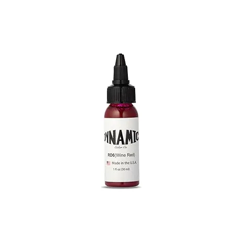Tinta Para Tatuajes En Botella De 1oz Color Vino Tinto Dinám
