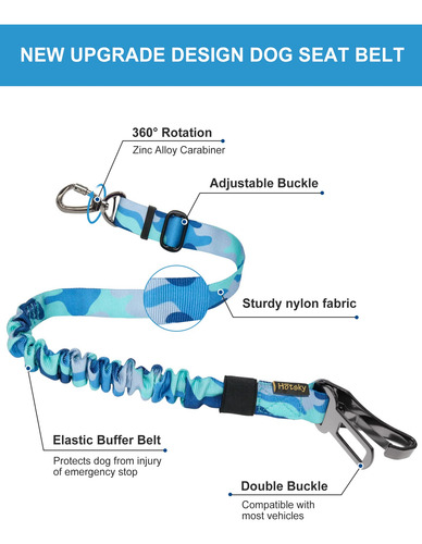 Cinturón De Seguridad Para Perros Hotsky, Ajustable, 3 En 1,