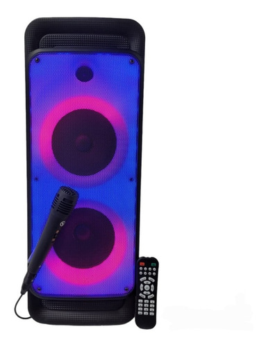 Cabina De Sonido Bluetooth + Micrófono Luces Led 7000w Fm