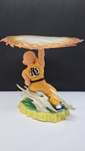 Figura Dragon Ball Krilin Kienzan Ataque Anime Base Pvc