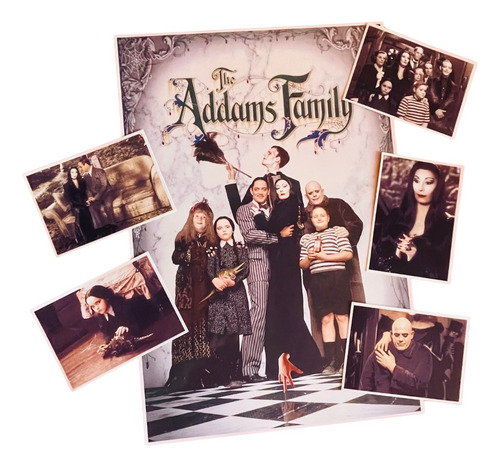 Poster Addams Family- 48x33 Cms+ 5 Postcards De 10x15 Cms