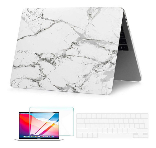 . Funda Techprotectus Para Macbook Pro 13 M1 M2 Marmol