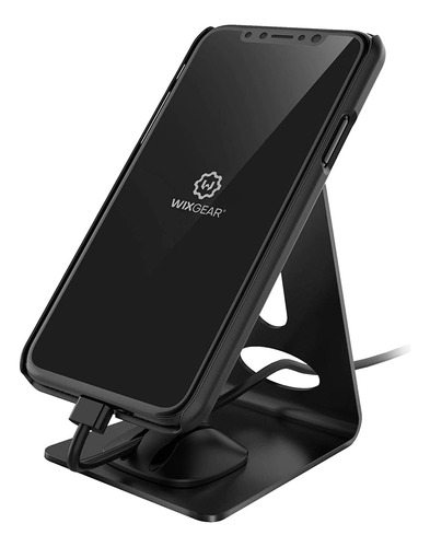 Soporte Para Telefono Celular - Negro De Metal