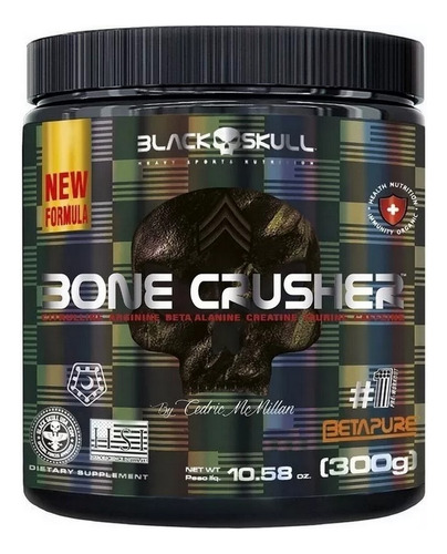 Bone Crusher Black Skull (pré Treino Extra Forte) (300g)