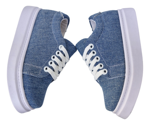 Tenis Kids Casuales Mezclilla Cómodos Unisex