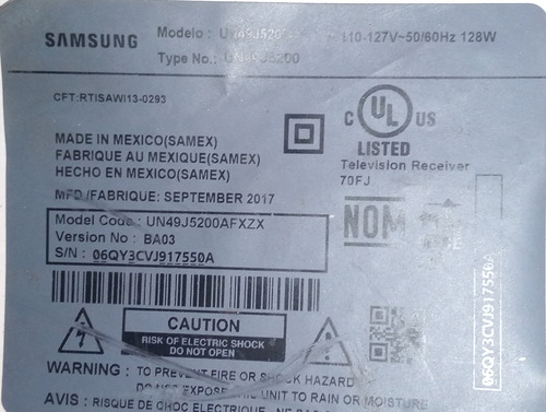 Fuente Para Pantalla Samsung Modelo Un49j5200af (Usado)