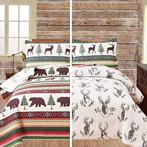 ~? Belista Lodge Conjunto De Edredones Reversibles King Size