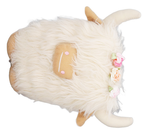 Muñeca De Peluche Highland Cow, De Peluche Suave, Sin Rostro