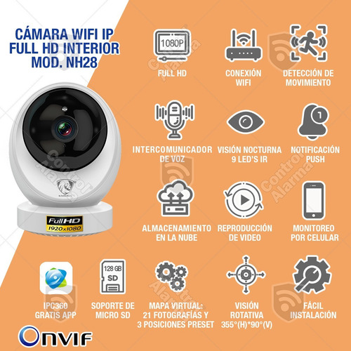 Imagen 2 de 10 de 8 Camaras Wifi Ip 1080p Preset 360 Nube Video Seguridad