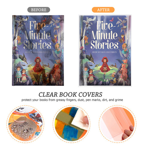 Fundas Protectoras Impermeables Transparentes For Libros De