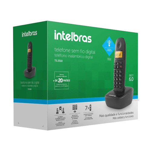 Telefone Sem Fio Intelbras Ts 2510 Preto