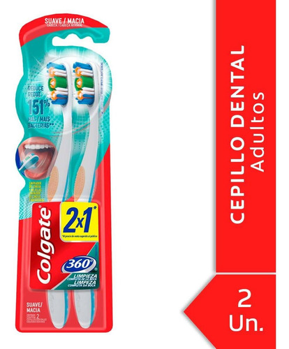 Cepillo Dental  Suave 2x1 X2un Colgate