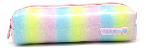 Cartuchera Trendy Arcoiris Color Arcoiris Rosa Lisa