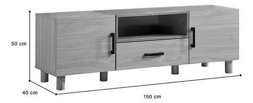 Mesa De Tv Bossa Wyzr Color Marrón