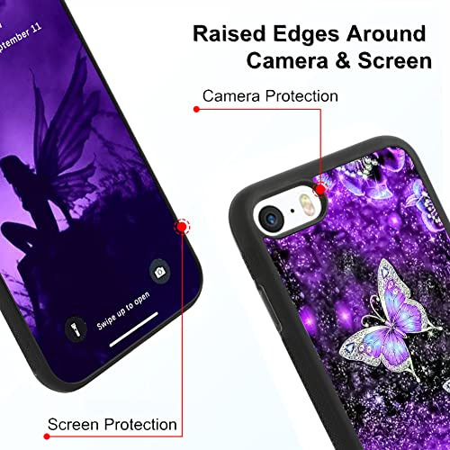 Funda Para iPhone 7/8/se iPhone SE Glitter Morado Ultra DeLG