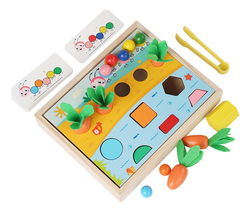 Juguete Montessori 3 En 1, Juego De De Zanahorias, Juguete