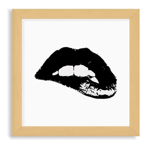 Cuadro Decoracion 20x20 Chato Natural Lips