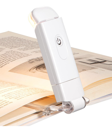Luz De Libro Recargable Usb C/bloqueo De Luz Azul - White