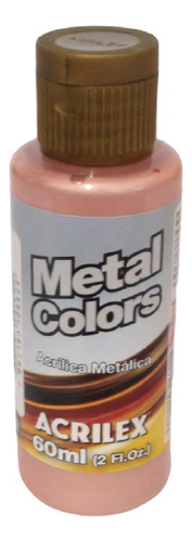 Tinta Acrílica Metal Colors Rose Gold - 499 - Acrilex - 60ml