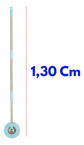Cabo Para Balde Mop Premium Mor Com Refil Tira Pó E Escovão Azul-celeste