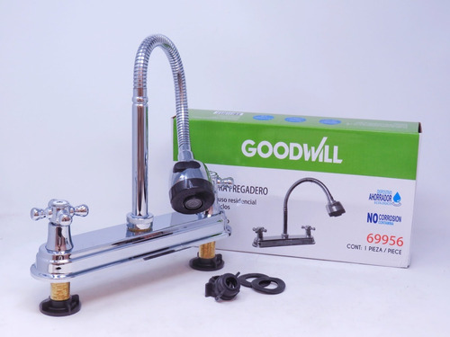 Imagen 9 de 10 de Mezcladora Para Fregadero Flexible Llave Cocina Cuerpo Latón