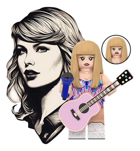 Mini Figura Armable Taylor Swift (Usado)