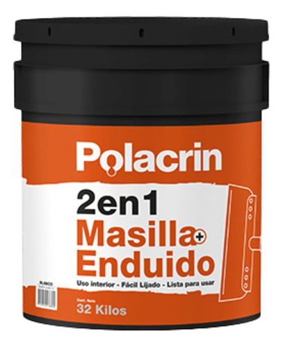 Polacrin Masilla Y Enduido 2 En 1 Duo 32 Kg- Zerus