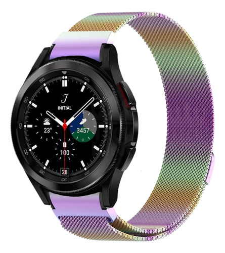 Pulseira Fecho Redge Metálica Para Samsung Watch4 Classic 46 Cor Colorida