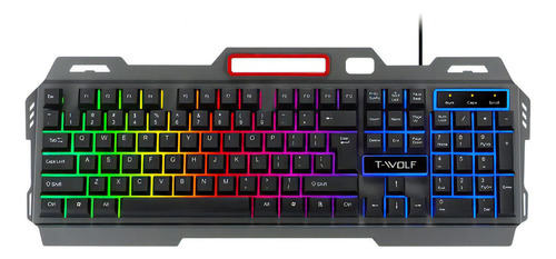 Teclado Gamer Twolf T16 Gaming Color Del Teclado Negro