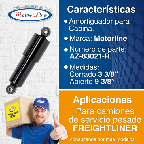 Imagen 2 de 8 de Amortiguador Freightliner Cabina Az-83021-r