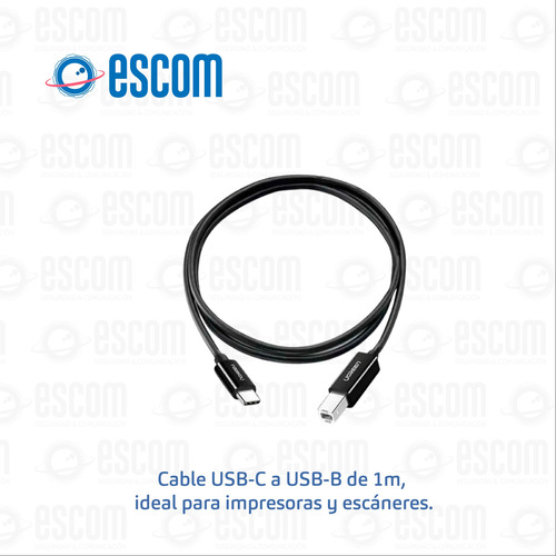 Cable Para Impresora 1 Metro Usb-c A Usb-b 2.0 Thunderbolt