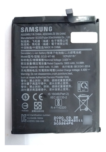 Batería Samsung A10s Y A20s Original De Equipo