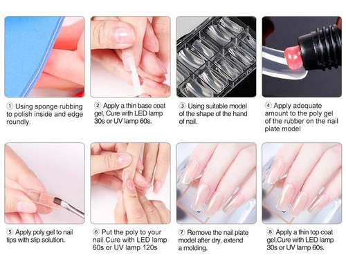 Kit De Extensión De Gel Para Uñas De Polietileno, Líquido, S