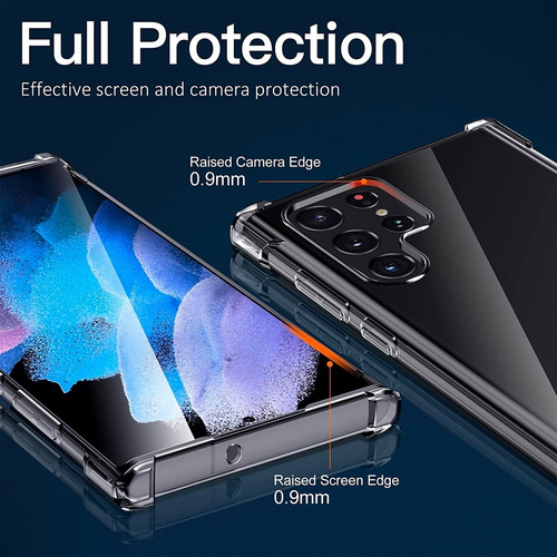 Imagen 7 de 10 de Carcasa Para Samsung S22 Ultra Transparente Reforzada