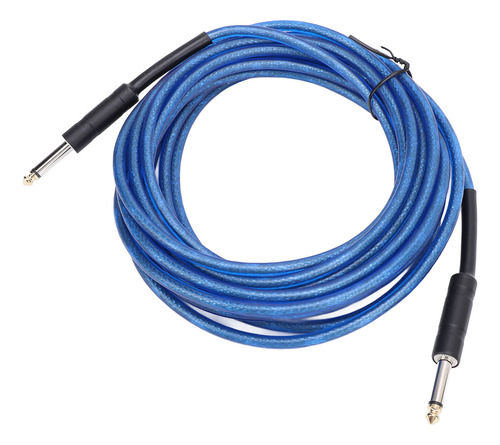 Cable De Instrumento Azul De 6 Metros Para Guitarra, 6,35 Mm