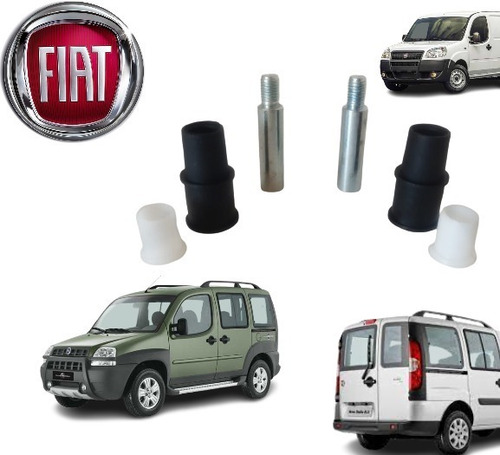 Imagem 4 de 10 de Par Kit Pino Guia Bucha Pinça Freio Fiat Doblo 2001 Até 2020