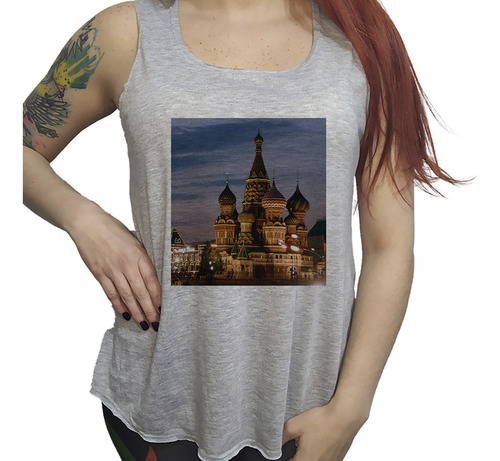 Musculosa Dama Rusia Catedral San Basilio Moscu Rusa P2