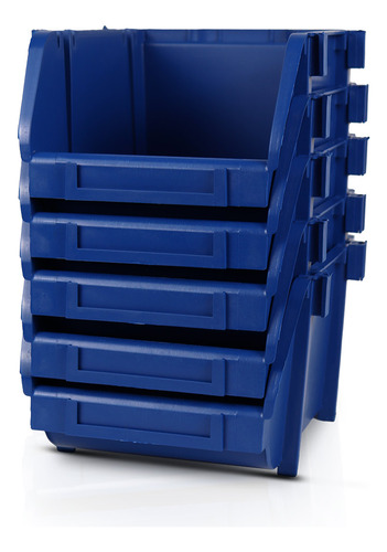 Kit 5 Bin Organizador Gaveteiro Caixa Número 5 Azul Bic