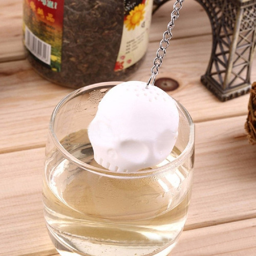 Hoja De Té De Silicona Con Forma De Calavera De Simulación B