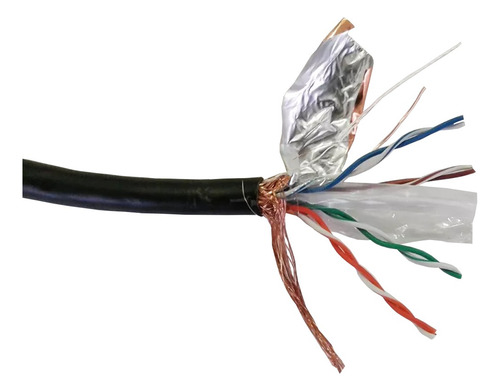 Cabo Rede Blindado Stp Cca Cat6 100mts Preto - Deko