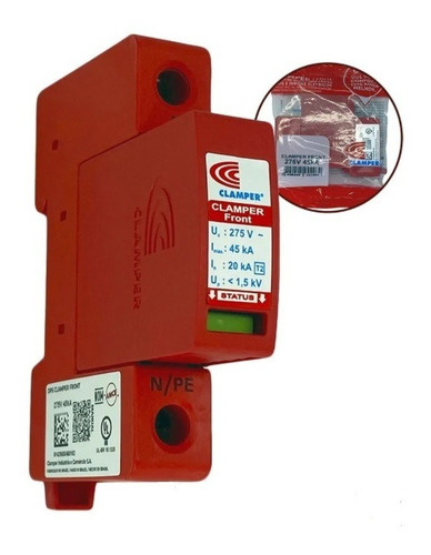 Kit C/ 10 Protetor Surto Dps Clamper Anti Raio Vcl 275v 45ka