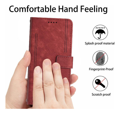 Funda Para Motorola Moto Edge 50 Fusion 5g Pu Cuero Lateral