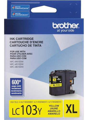 Cartucho De Tinta Brother Lc103y Amarillo