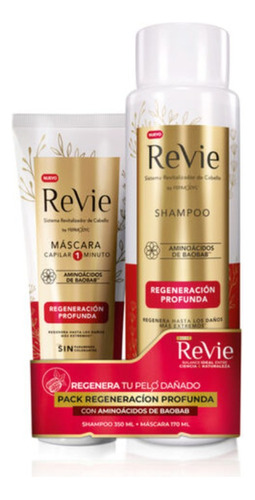 Shampoo Regeneración Profunda 350 Ml + Mascara Capilar Revie