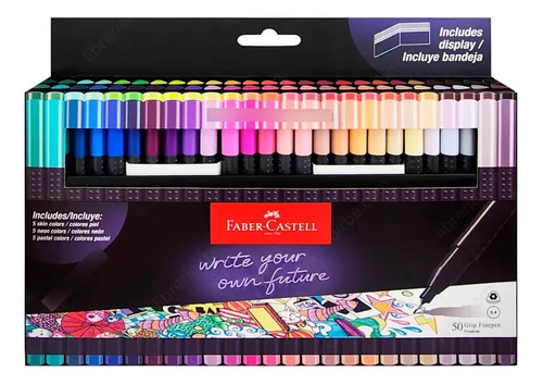 Marcadores Punta Fina 50 Piezas Faber Castell 679835 Cst