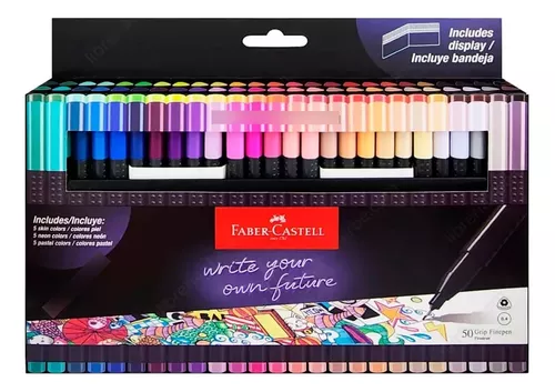 50 Plumones SuperSoft punta pincel para lettering – Faber-Castell Perú