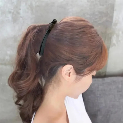 Clip De Plátano Redondo Negro De 11cm Estilo Coreano