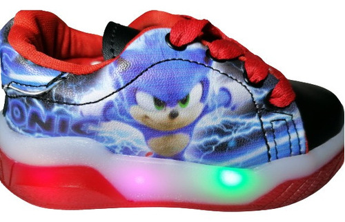 Zapatos Tipo Tenis De Luz O Luces De Sonic Para Niños