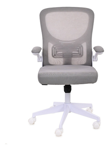 Silla Sillón Escritorio Ejecutiva Oficina Ergonomica Mesh Color Gris