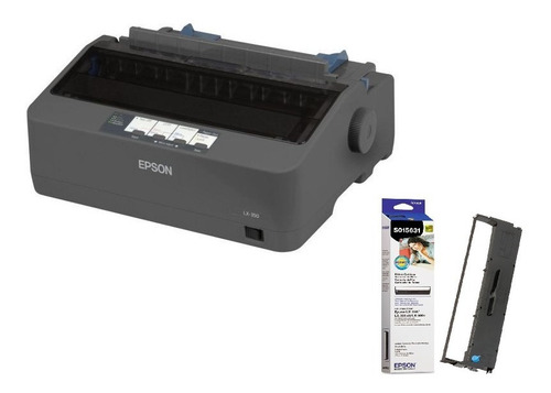 Impresora Epson Lx-350 Gris + 10 Cintas De Regalo.